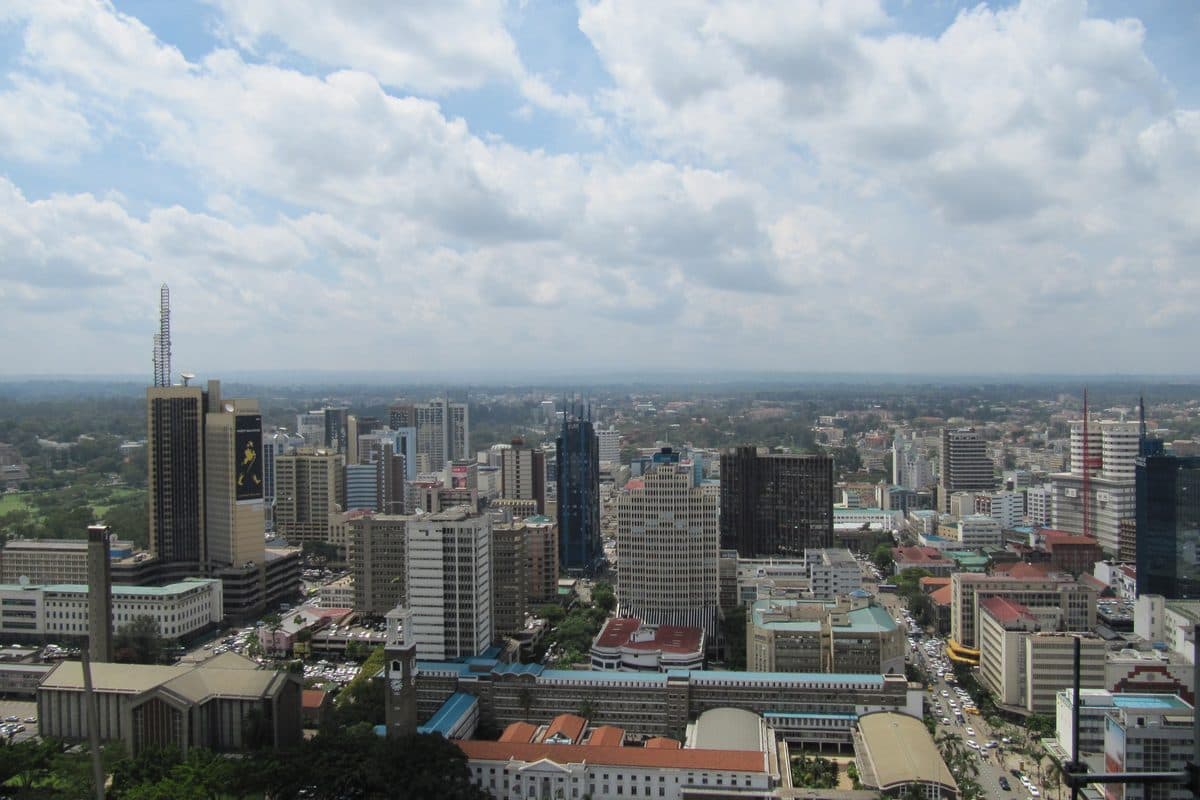 Nairobi skyline viewed from the Kenyatta International Conference Centre