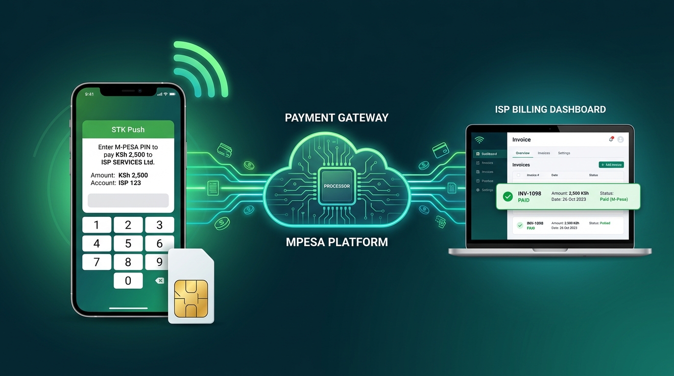 How M-Pesa Integration Works for ISP Billing